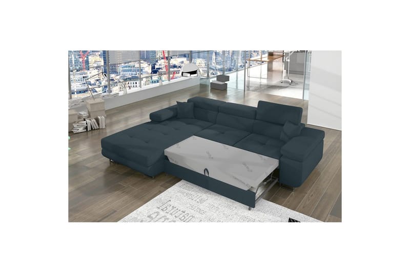 Sektionssoffa Eltap Armando 289x85x203 cm - Jarell 38, Blå, Vänster - Möbler - Soffa - Divansoffor & schäslongsoffa