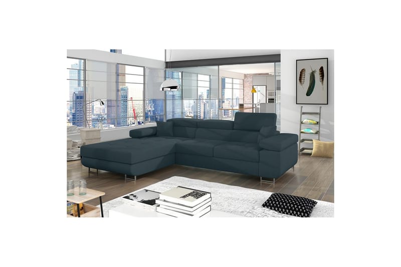 Sektionssoffa Eltap Armando 289x85x203 cm - Jarell 38, Blå, Vänster - Möbler - Soffa - Divansoffor & schäslongsoffa