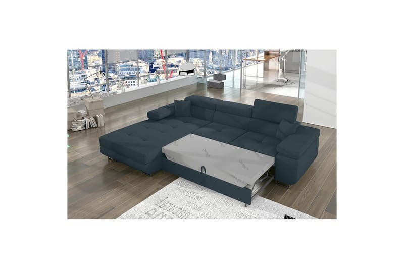 Sektionssoffa Eltap Armando 289x85x203 cm - Jarell 38, Blå, Vänster - Möbler - Soffa - Divansoffor & schäslongsoffa