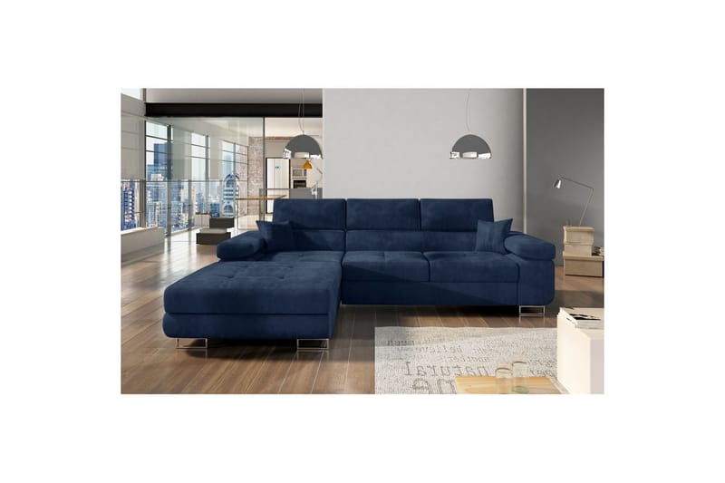 Sektionssoffa Eltap Armando 289x85x203 cm - Kronos 09, Mörkblå, Vänster - Möbler - Soffa - Divansoffor & schäslongsoffa