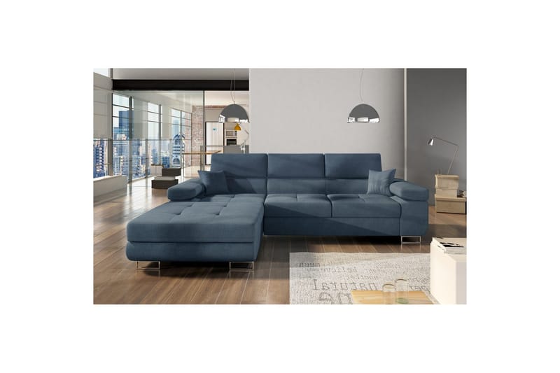 Sektionssoffa Eltap Armando 289x85x203 cm - Omega 86, Blå, Vänster - Möbler - Soffa - Divansoffor & schäslongsoffa