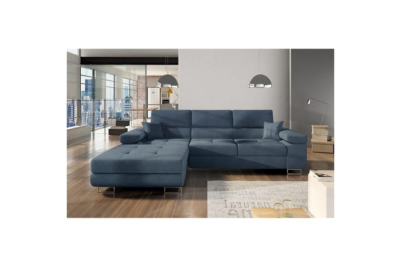 Sektionssoffa Eltap Armando 289x85x203 cm - Omega 86, Blå, Vänster - Möbler - Soffa - Divansoffor & schäslongsoffa