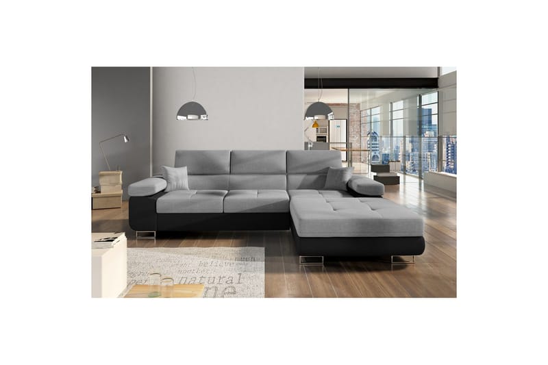 Sektionssoffa Eltap Armando 289x85x203 cm - Sawana 05, Sawana 14, Grå, Svart, Höger - Möbler - Soffa - Divansoffor & schäslongsoffa