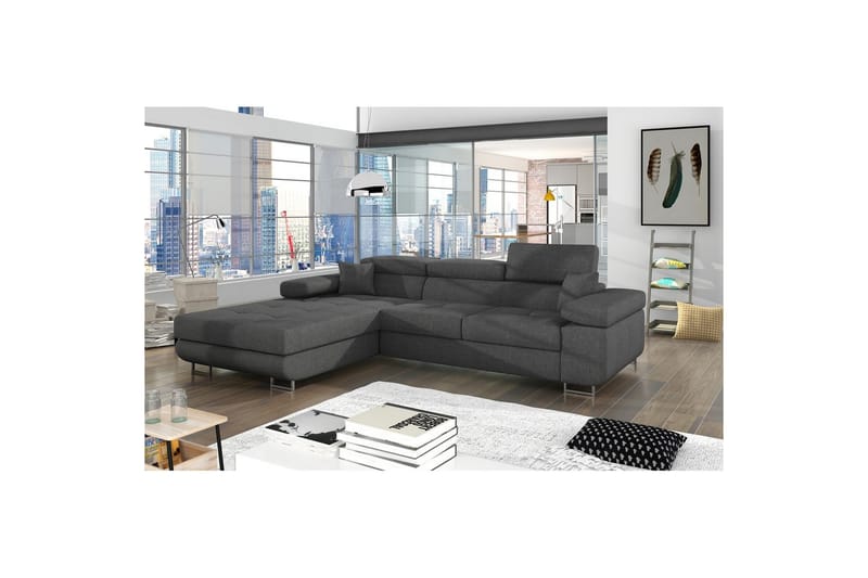 Sektionssoffa Eltap Armando 289x85x203 cm - Sawana 21, Grå, Vänster - Möbler - Soffa - Divansoffor & schäslongsoffa