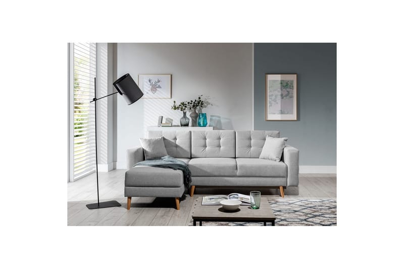 Sektionssoffa Eltap Asgard L 248x93x162 cm - Överdrag 83, Grå - Möbler - Soffa - Divansoffor & schäslongsoffa