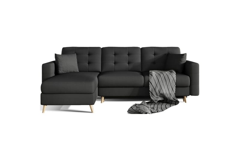 Sektionssoffa Eltap Asgard L 248x93x162 cm - Sawana 14, Svart - Möbler - Soffa - Divansoffor & schäslongsoffa