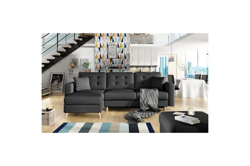 Sektionssoffa Eltap Asgard L 248x93x162 cm - Soft 11, Svart - Möbler - Soffa - Divansoffor & schäslongsoffa