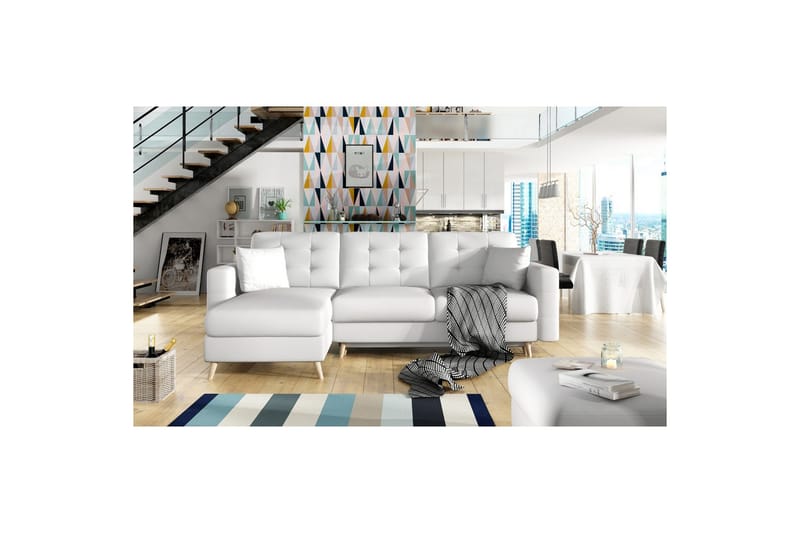 Sektionssoffa Eltap Asgard L 248x93x162 cm - Soft 17, Vit - Möbler - Soffa - Divansoffor & schäslongsoffa