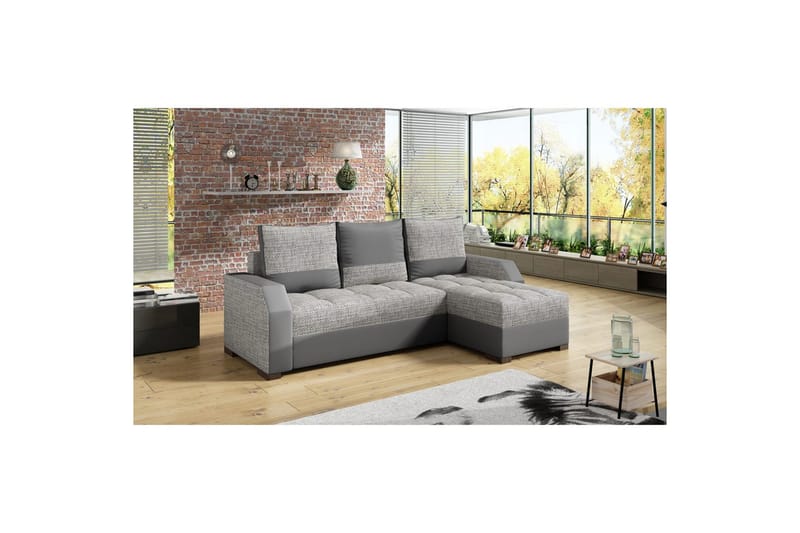 Soffa Eltap Aris 250x90 x150 cm - Berlin 01, Mjuk 29, Grå - Möbler - Soffa - Divansoffor & schäslongsoffa
