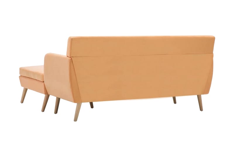 Soffa L-formad tyg 171,5x138x81,5 cm orange - Orange - Möbler - Soffa - Divansoffor & schäslongsoffa