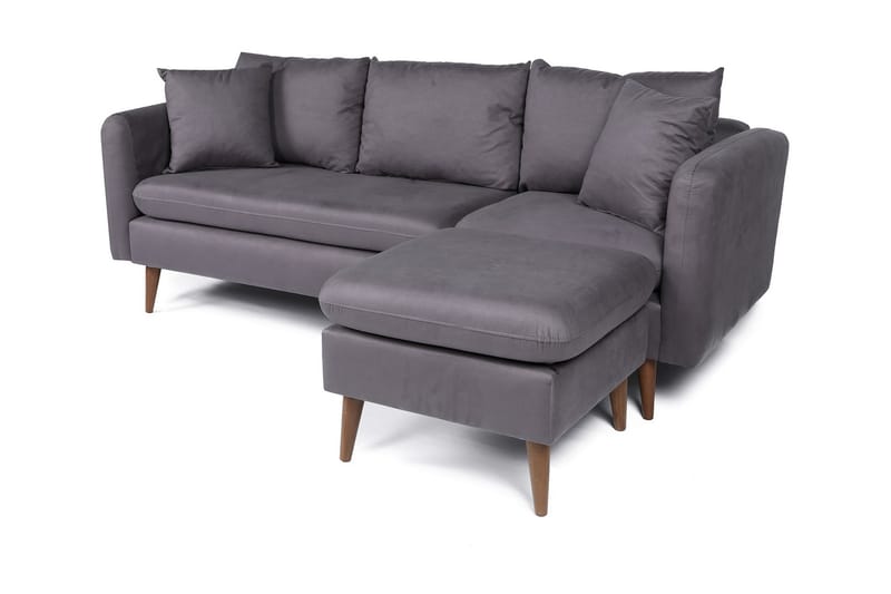 Sofiko Divansoffa Höger - Antracit/Natur - Divansoffor & schäslongsoffa - 4 sits soffa med divan