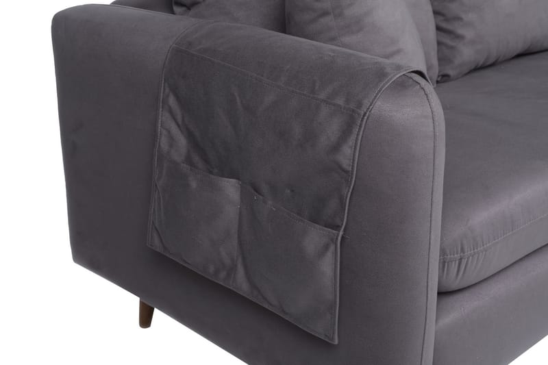 Sofiko Divansoffa Höger - Antracit/Natur - Divansoffor & schäslongsoffa - 4 sits soffa med divan