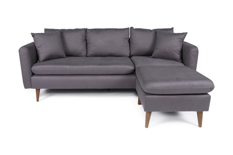 Sofiko Divansoffa Höger - Antracit/Natur - Divansoffor & schäslongsoffa - 4 sits soffa med divan