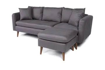 Sofiko Divansoffa Höger - Antracit/Natur - Möbler - Soffa - Divansoffor & schäslongsoffa