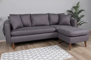Sofiko Divansoffa Höger - Antracit/Natur - Möbler - Soffa - Divansoffor & schäslongsoffa