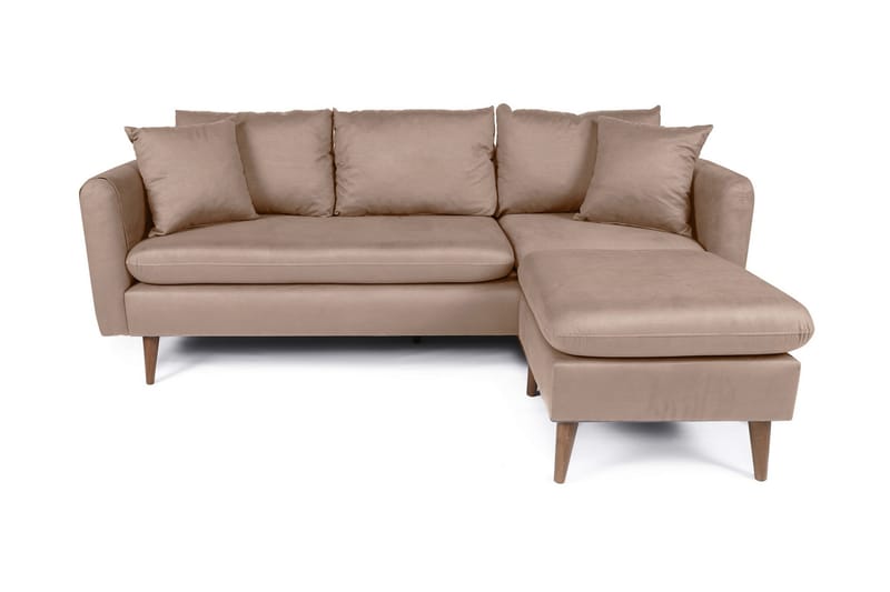 Sofiko Divansoffa Höger - Brun/Natur - Möbler - Soffa - Divansoffor & schäslongsoffa