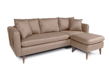 Sofiko Divansoffa Höger - Brun/Natur - Möbler - Soffa - Divansoffor & schäslongsoffa