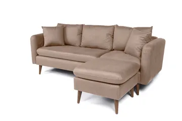 Sofiko Divansoffa Höger - Brun/Natur - Möbler - Soffa - Divansoffor & schäslongsoffa