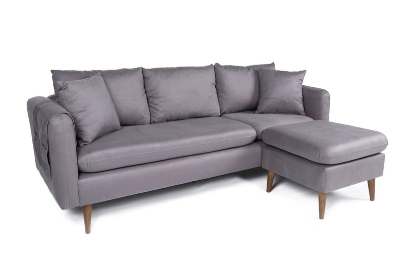Sofiko Divansoffa Höger - Grå/Natur - Möbler - Soffa - Divansoffor & schäslongsoffa