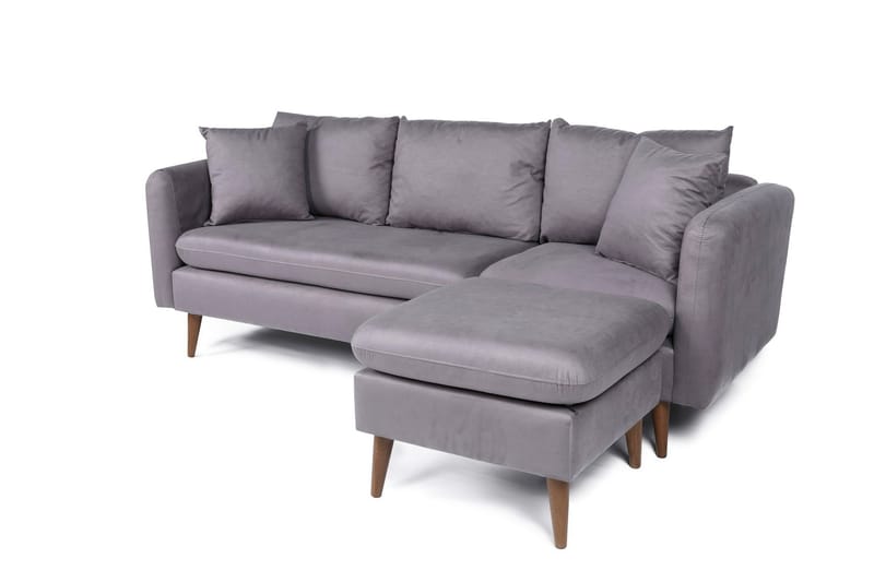 Sofiko Divansoffa Höger - Grå/Natur - Möbler - Soffa - Divansoffor & schäslongsoffa