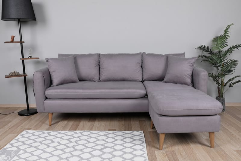 Sofiko Divansoffa Höger - Grå/Natur - Möbler - Soffa - Divansoffor & schäslongsoffa