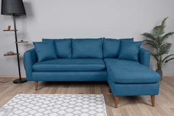 Sofiko Divansoffa Höger - Mörkblå/Natur - Möbler - Soffa - Divansoffor & schäslongsoffa