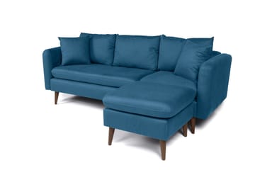 Sofiko Divansoffa Höger - Mörkblå/Natur - Möbler - Soffa - Divansoffor & schäslongsoffa