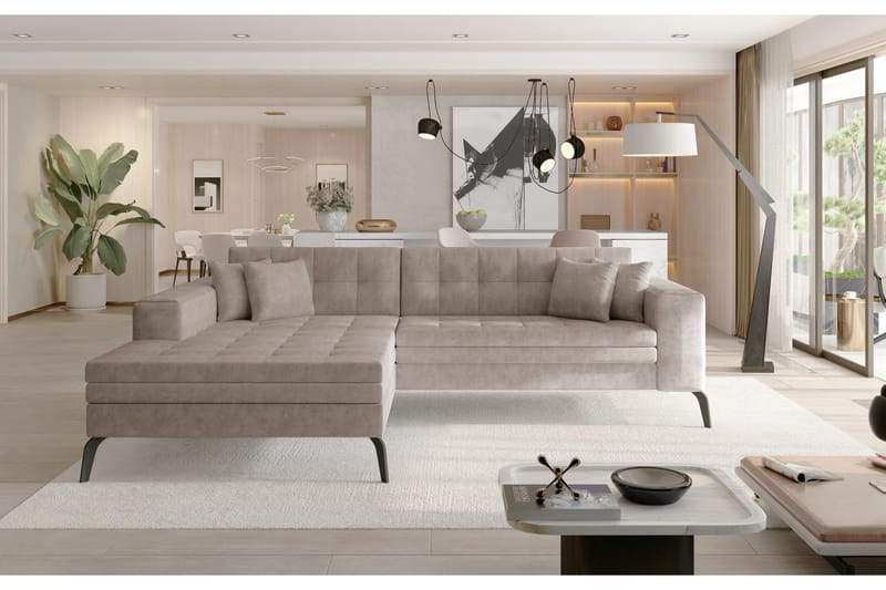 Solangis Divansoffa Vänster - Beige - Möbler - Soffa - Divansoffor & schäslongsoffa