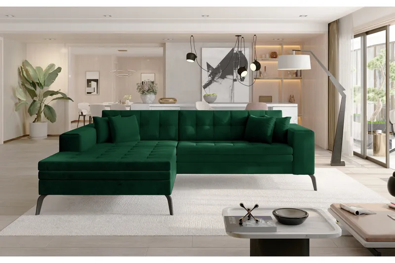 Solangis Divansoffa Vänster, Grön