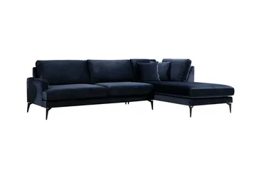 Stacker Hörnsoffa med Divan Höger - Blå - Möbler - Soffa - Divansoffor & schäslongsoffa
