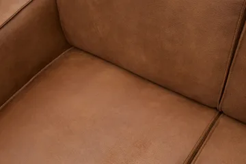 Statement 3-sits Höger Hörnsoffa med Divan i Konstläder med Träben - Cognac - Möbler - Soffa - Divansoffor & schäslongsoffa