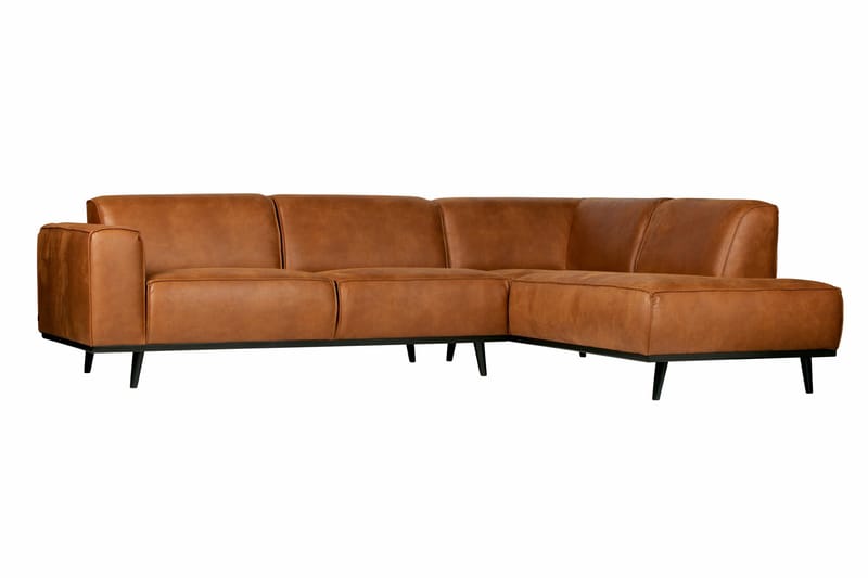 Statement 3-sits Vänster Hörnsoffa med Divan i Konstläder - Cognac - Möbler - Soffa - Divansoffor & schäslongsoffa