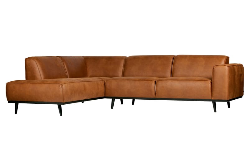 Statement 3-sits Vänster Hörnsoffa med Divan i Konstläder - Cognac - Möbler - Soffa - Divansoffor & schäslongsoffa