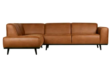 Statement 3-sits Vänster Hörnsoffa med Divan i Konstläder - Cognac - Möbler - Soffa - Divansoffor & schäslongsoffa