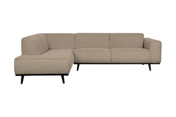 Statement Hörnsoffa Vänster - Beige Bouclé - Möbler - Soffa - Divansoffor & schäslongsoffa