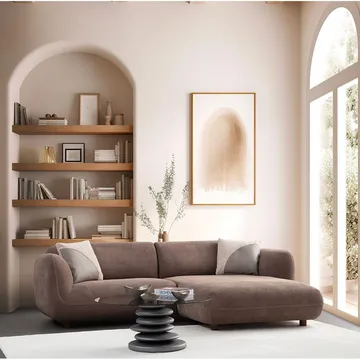 Talrosen 3-sits Soffa med Divan - Brun - Möbler - Soffa - Divansoffor & schäslongsoffa