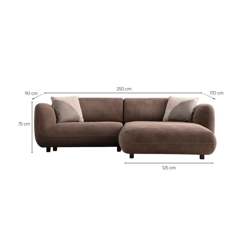 Talrosen 3-sits Soffa med Divan - Brun - Möbler - Soffa - Divansoffor & schäslongsoffa