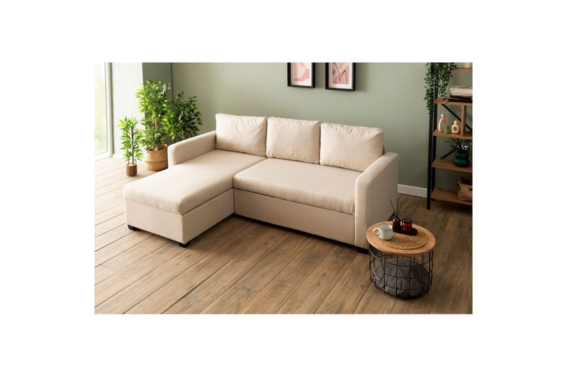 Tareen Soffa med Divan 3-sits - Beige - Möbler - Soffa - Divansoffor & schäslongsoffa