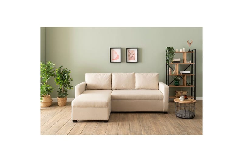 Tareen Soffa med Divan 3-sits - Beige - Möbler - Soffa - Divansoffor & schäslongsoffa