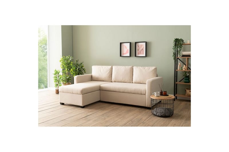 Tareen Soffa med Divan 3-sits - Beige - Möbler - Soffa - Divansoffor & schäslongsoffa