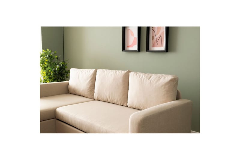 Tareen Soffa med Divan 3-sits - Beige - Möbler - Soffa - Divansoffor & schäslongsoffa