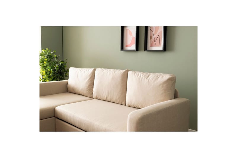 Tareen Soffa med Divan 3-sits - Beige - Möbler - Soffa - Divansoffor & schäslongsoffa