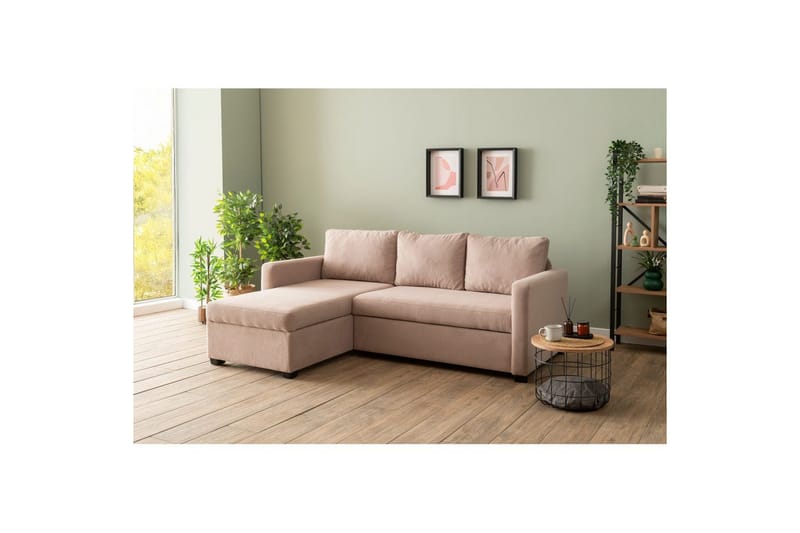 Tareen Soffa med Divan 3-sits - Brun - Möbler - Soffa - Divansoffor & schäslongsoffa