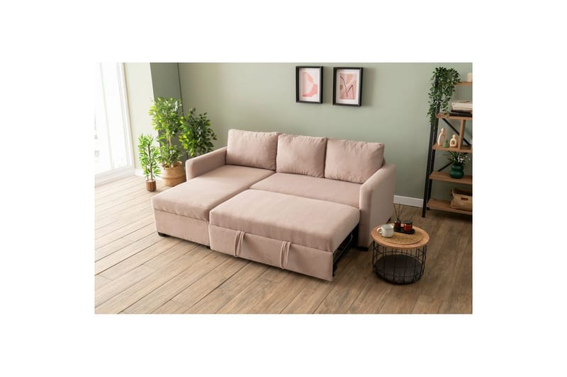 Tareen Soffa med Divan 3-sits - Brun - Möbler - Soffa - Divansoffor & schäslongsoffa