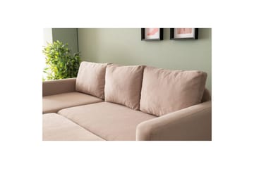 Tareen Soffa med Divan 3-sits - Brun - Möbler - Soffa - Bäddsoffa - Bäddsoffa divan