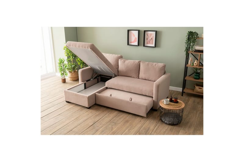 Tareen Soffa med Divan 3-sits - Brun - Möbler - Soffa - Divansoffor & schäslongsoffa