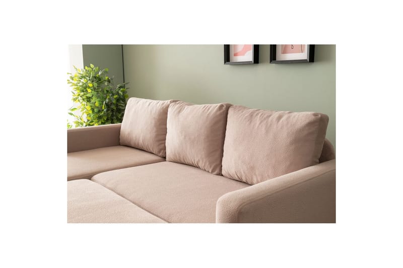 Tareen Soffa med Divan 3-sits - Brun - Möbler - Soffa - Divansoffor & schäslongsoffa