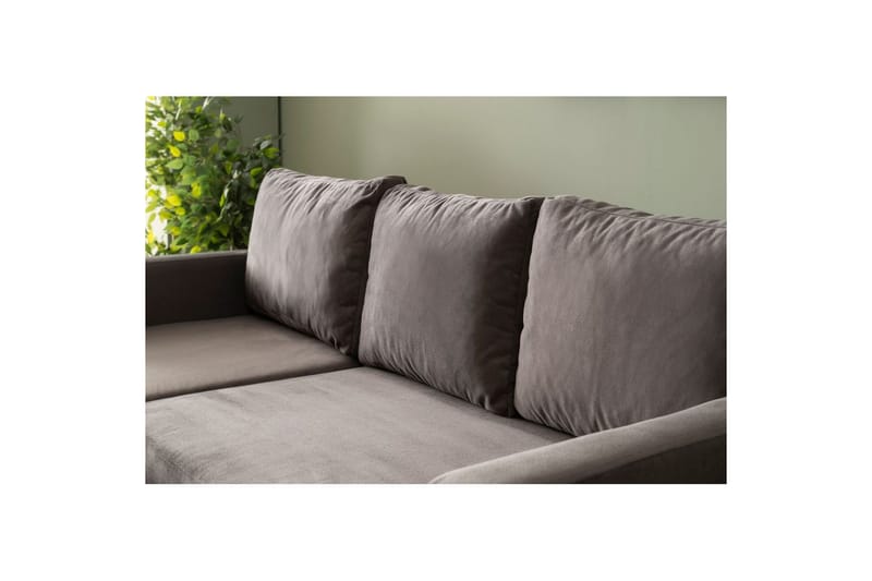 Tareen Soffa med Divan 3-sits - Grå - Möbler - Soffa - Divansoffor & schäslongsoffa