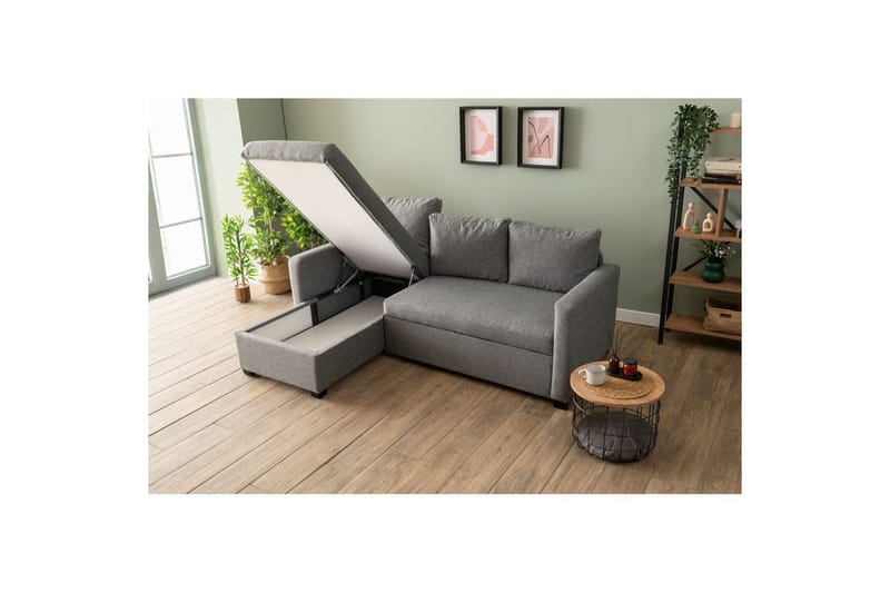 Tareen Soffa med Divan 3-sits - Ljusgrå - Möbler - Soffa - Divansoffor & schäslongsoffa