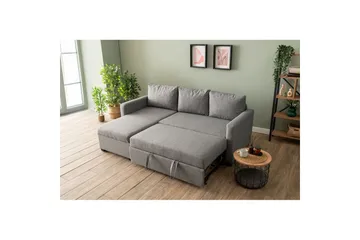 Tareen Soffa med Divan 3-sits - Ljusgrå - Möbler - Soffa - Bäddsoffa - Bäddsoffa divan
